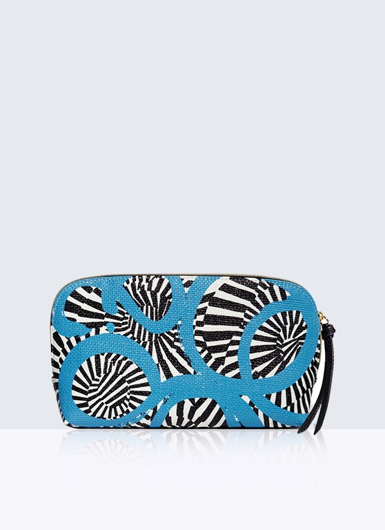 Blue & White Zebra Print